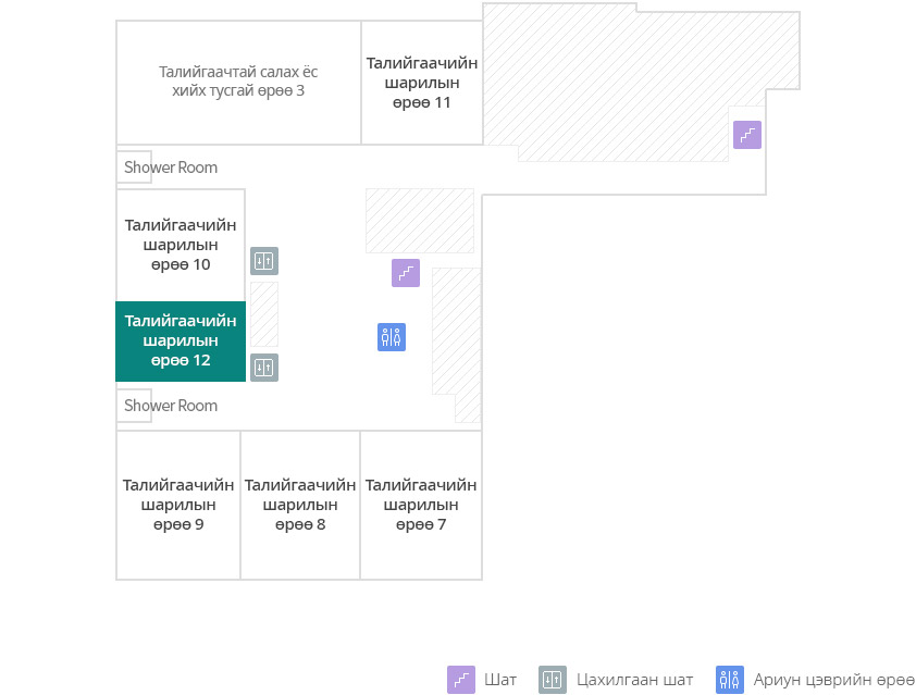Талийгаачийн шарилын өрөө 12