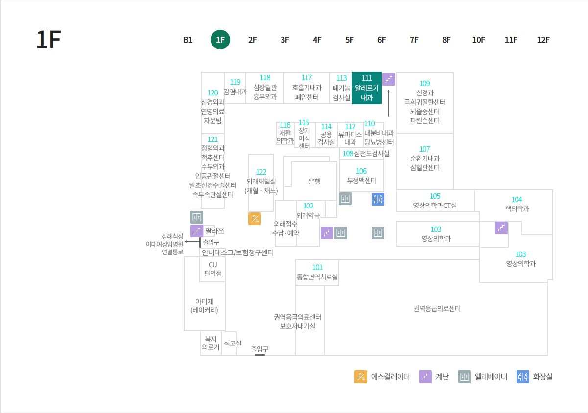 알레르기내과 위치이미지