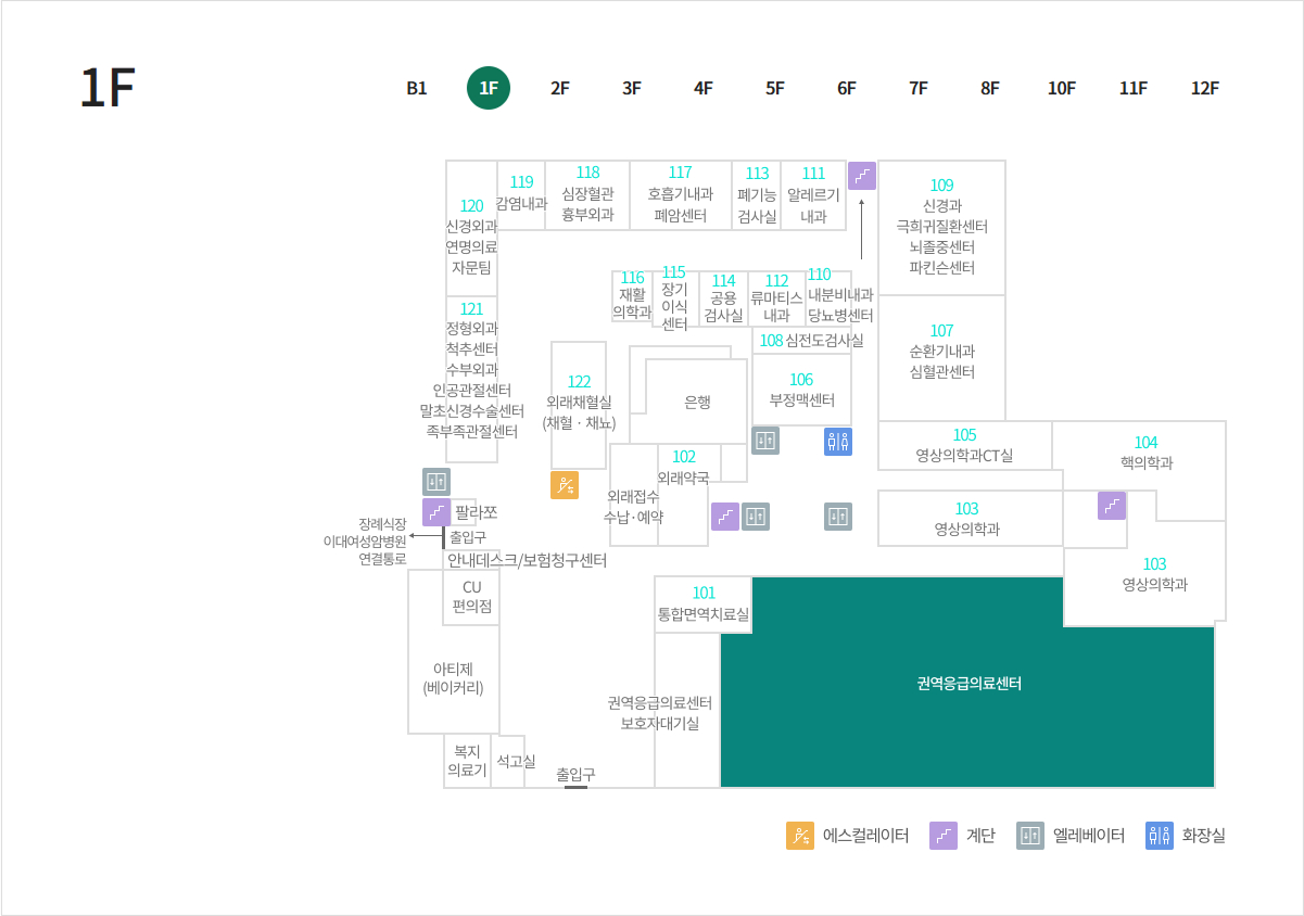 응급의학과 위치이미지
