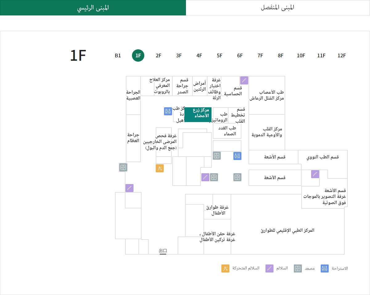 مركز زراعة الأعضاء 위치이미지