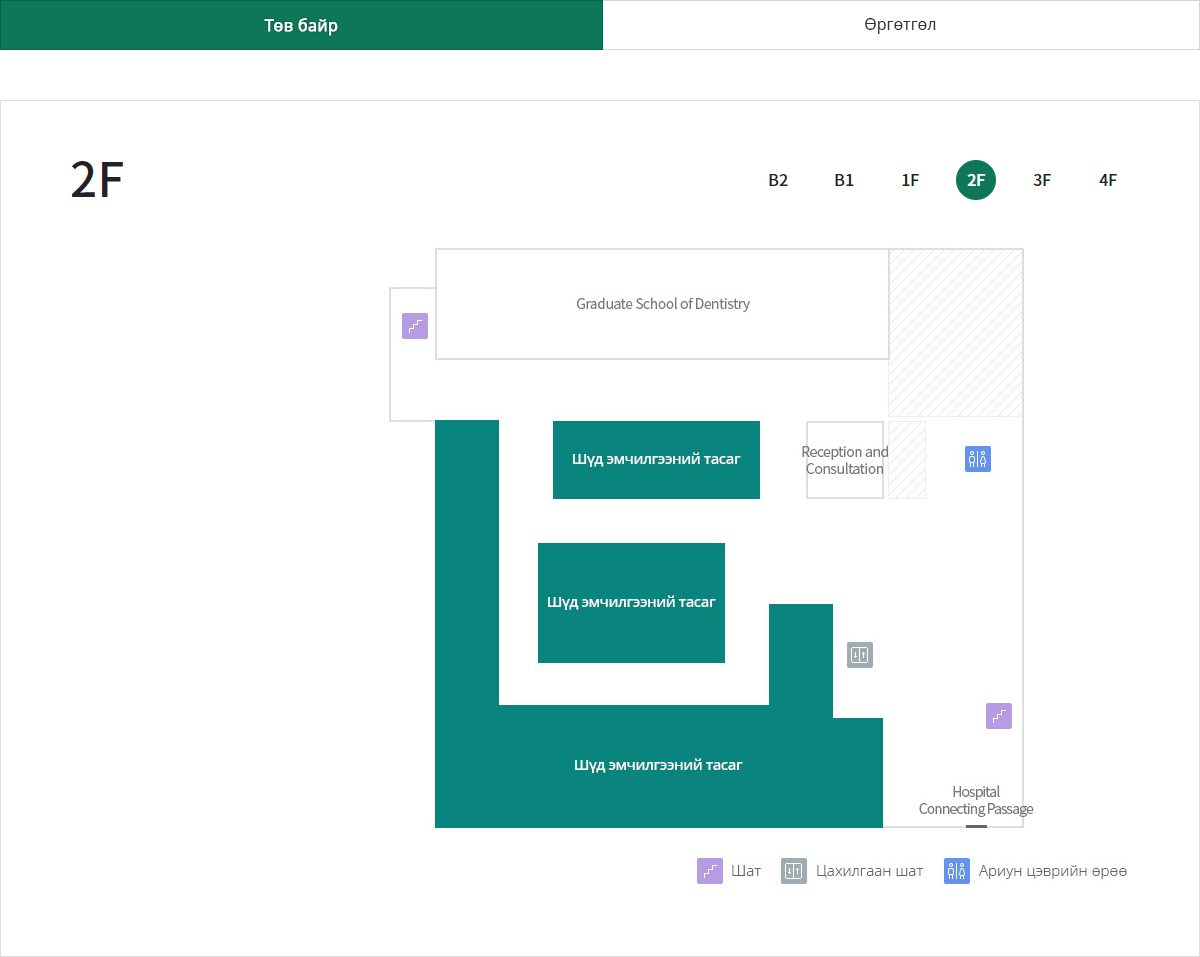 Шүд эмчилгээний тасаг  위치이미지